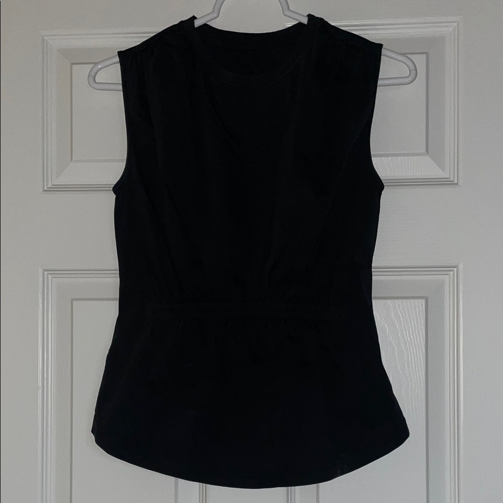 🖤 Classic Basic Black Sleeveless Peplum Top